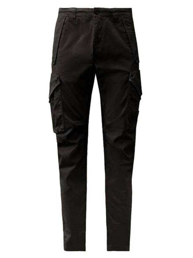 Stretch Sateen Ergonomic Lens Cargo Straight Pants Black - CP COMPANY - BALAAN 2