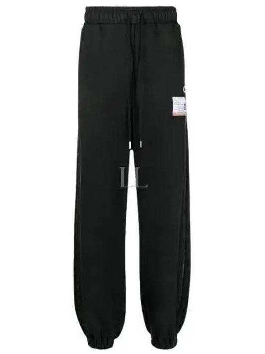 24 J12PT524 Black Patch Logo Sweatpants - MIHARA YASUHIRO - BALAAN 1