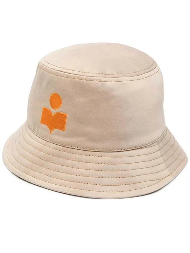 Hailey logo embroidered bucket hat beige - ISABEL MARANT - BALAAN.
