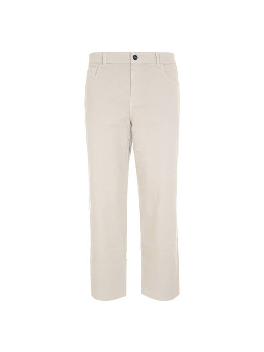 UPKN040 K0703D 07 KNT Straight Cotton Beige Pants - KITON - BALAAN 1