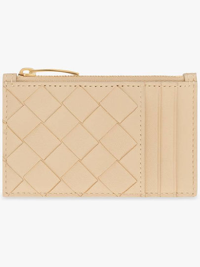 Intrecciato Zipper Card Wallet Beige - BOTTEGA VENETA - BALAAN 2