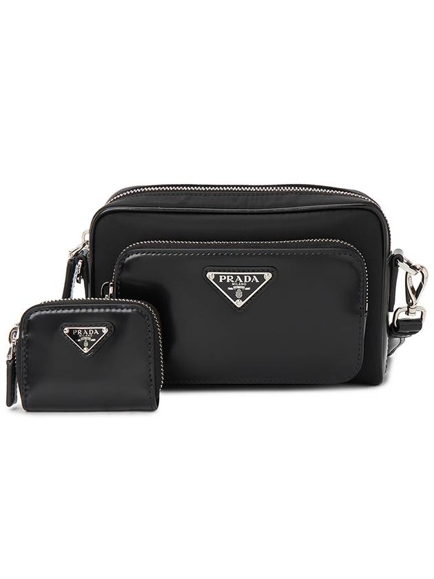 Re-Nylon Brushed Leather Shoulder Bag Black - PRADA - BALAAN 2