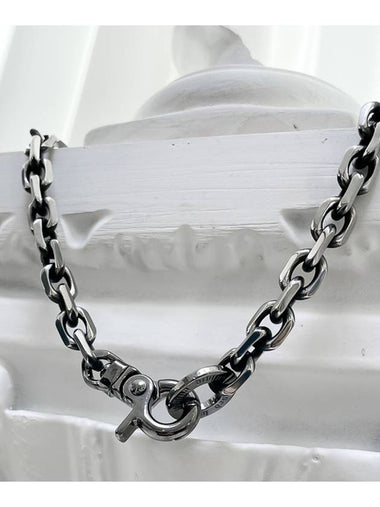 Black Line Original Chain Necklace Black Silver - BLESSED BULLET - BALAAN 1