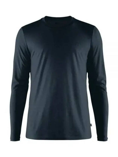 Men's Abisko Wool Long Sleeve T-Shirt Dark Navy - FJALL RAVEN - BALAAN 2