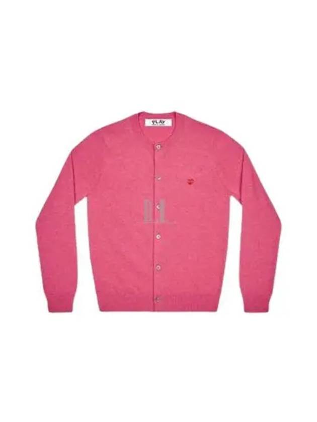 Heart Wappen Knit Wool Cardigan Pink - COMME DES GARCONS - BALAAN 2