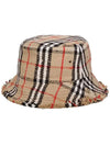 Check Boucle Bucket Hat Beige - BURBERRY - BALAAN 4