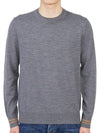 Men's Icon Striped Wool Long Sleeve T-Shirt Grey - BURBERRY - BALAAN 2