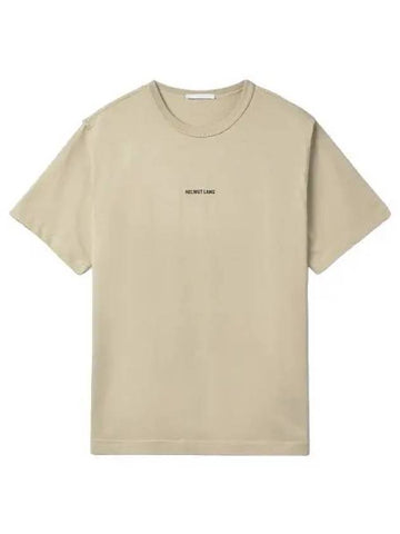 Front logo short sleeve t shirt beige - HELMUT LANG - BALAAN 1