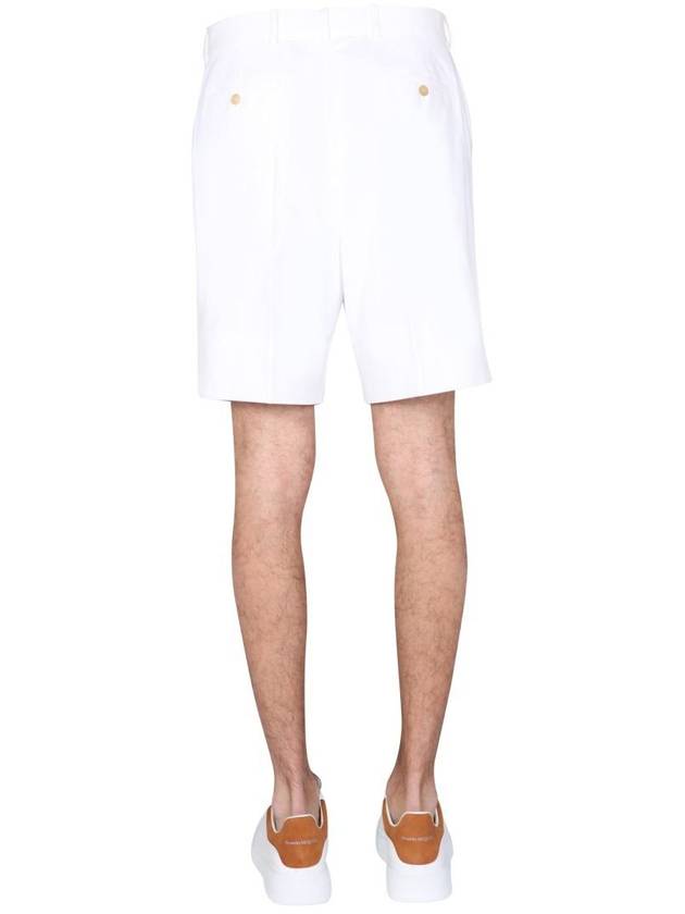 Cotton Tailored Bermuda Shorts White - ALEXANDER MCQUEEN - BALAAN 5