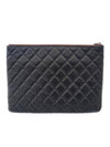 Women s A82682 Silver Logo Lambskin Flap Clutch - CHANEL - BALAAN 3