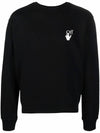 Men's Hand Off Logo Sweatshirt Black - OFF WHITE - BALAAN 2