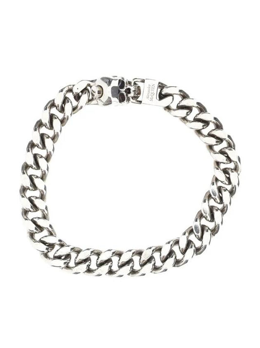 brass charm chain link bracelet silver - ALEXANDER MCQUEEN - BALAAN 1