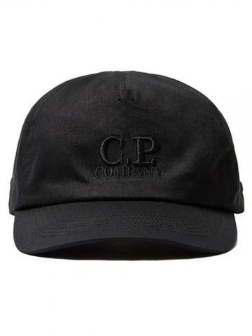 11th Anniversary Logo Embroidered Ball Cap Black - CP COMPANY - BALAAN.