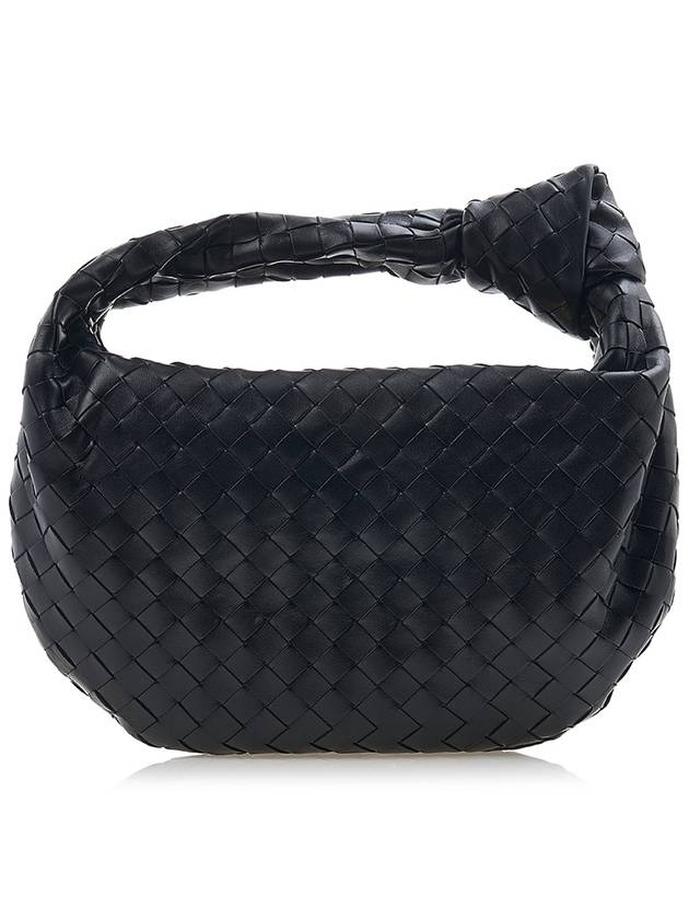 Teen Jodie Intrecciato Leather Tote Bag Black - BOTTEGA VENETA - BALAAN 4