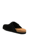 Logo Calf Leather Mule Black - PALM ANGELS - BALAAN 4