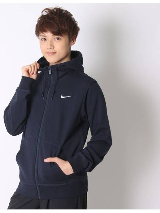 01637906475Mini Wooshi Club French Hooded Zip JacketNavy - NIKE - BALAAN 1