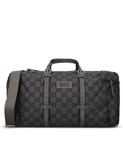 Maxi GG Polyester Duffel Bag Dark Gray Black 767935FACPK1243 - GUCCI - BALAAN 2