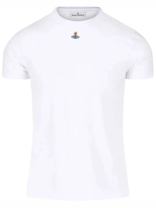 Embroided ORB Peru Short Sleeve T-Shirt White - VIVIENNE WESTWOOD - BALAAN 2