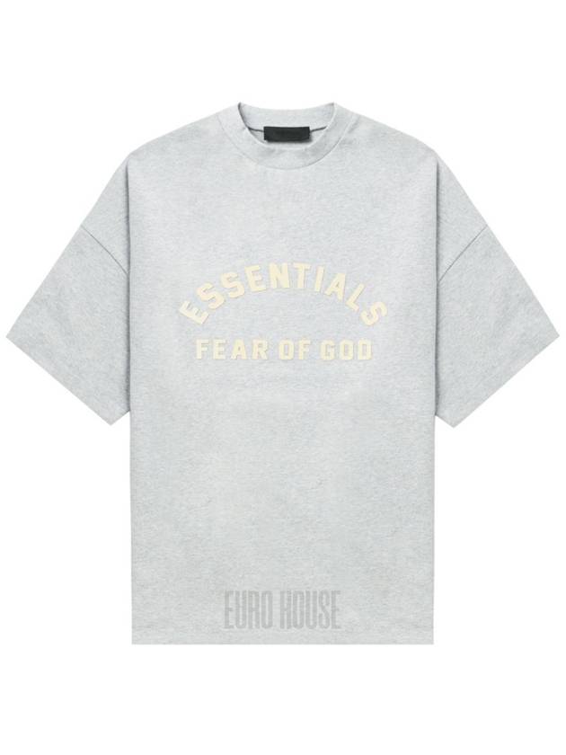 Heavy Jersey Crew Neck Short Sleeve T-Shirt Light Heather Grey - FEAR OF GOD ESSENTIALS - BALAAN 2