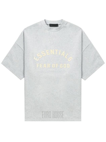 Heavy Jersey Crew Neck Short Sleeve T-Shirt Light Heather Grey - FEAR OF GOD ESSENTIALS - BALAAN 2