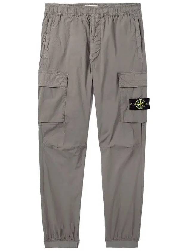 Stretch Cotton Tela Paracadute Cargo Straight Pants Grey - STONE ISLAND - BALAAN 2