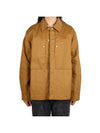 Button Cotton Denim Jacket Dark Beige - JIL SANDER - BALAAN 1