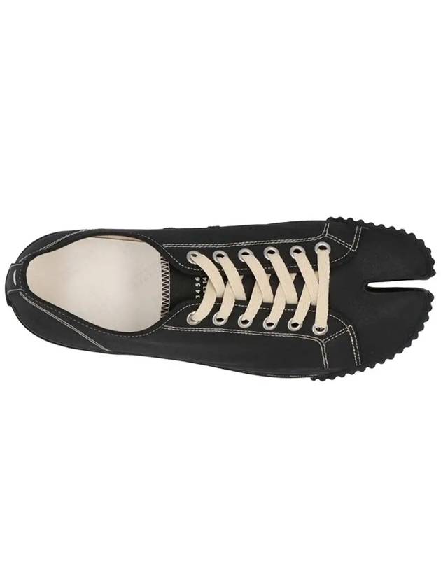 Tabi Canvas Low Top Sneakers Black - MAISON MARGIELA - BALAAN 5