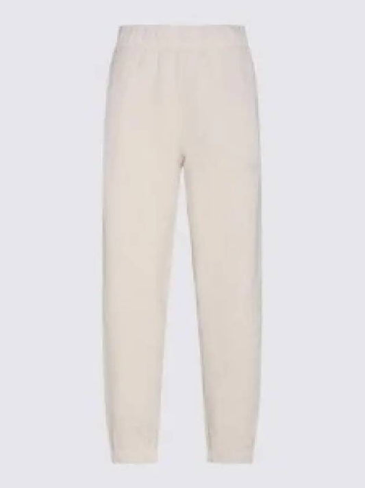 Side Logo Cotton Jogger Track Pants White - GANNI - BALAAN 2