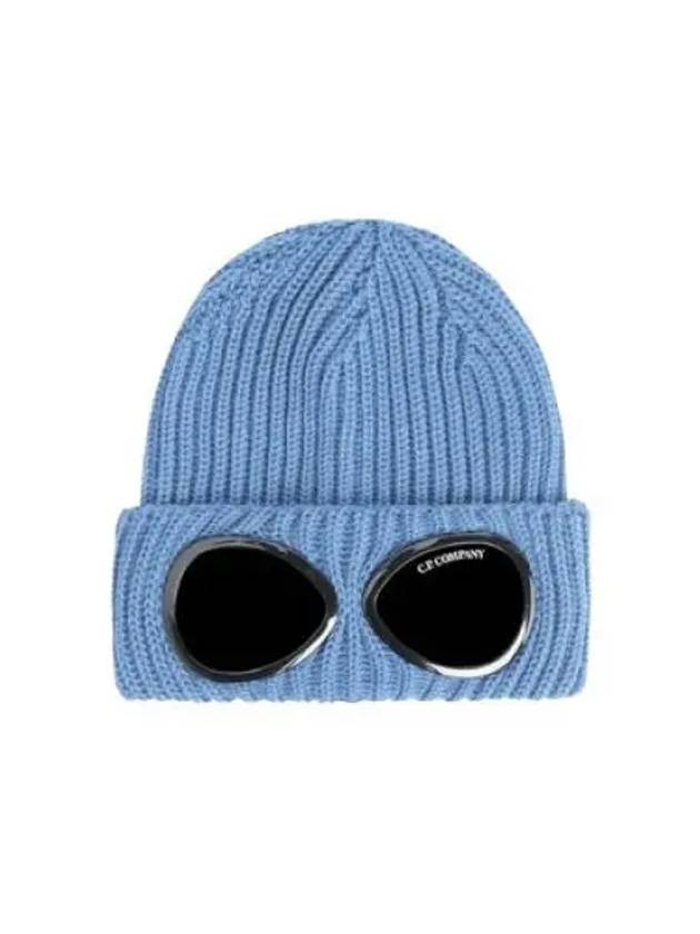 Signature Goggles Wool Beanie Blue - CP COMPANY - BALAAN 2