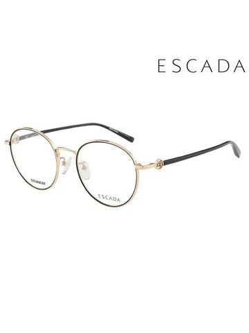 Glasses Frame VES B35F 0301 Round Titanium Men Women - ESCADA - BALAAN 1