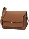 Trunk Medium Calfskin Shoulder Bag Brown - MARNI - BALAAN 3