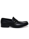 Gancini Calfskin Loafers Black - SALVATORE FERRAGAMO - BALAAN 2