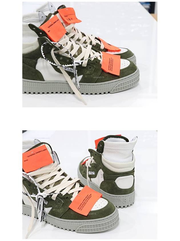 Neon Tab Offcoat 30 High Top Sneakers Khaki - OFF WHITE - BALAAN 3