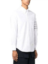 4 Bar Stripe Long Sleeve Shirt White - THOM BROWNE - BALAAN 3