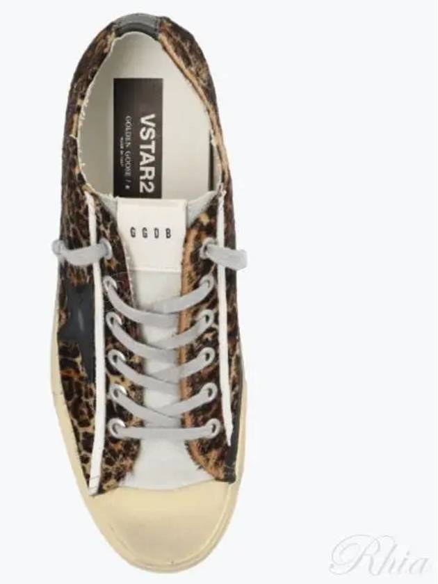 V-Star Leopard Pony Skin Low Top Sneakers Brown - GOLDEN GOOSE - BALAAN 2