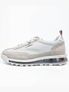 Vitello Calf Leather Clear Sole Tech Runner Sneakers White - THOM BROWNE - BALAAN 2