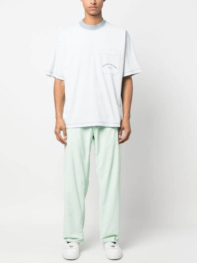 Marina Cotton Canvas Fatigue Straight Pants Light Green - STONE ISLAND - BALAAN 5