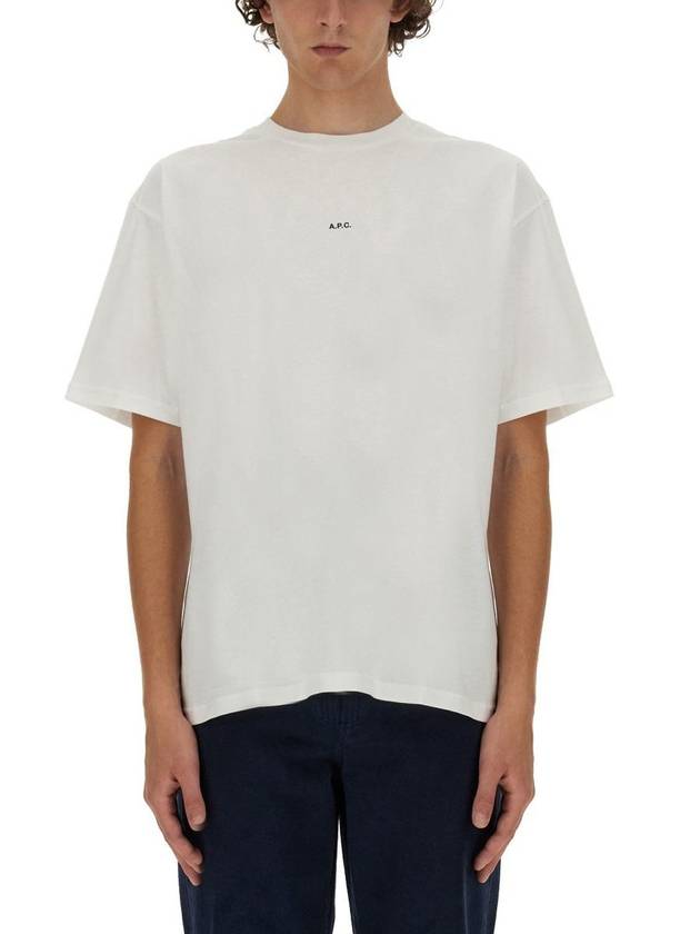 Logo Detail Crewneck Short Sleeve T-Shirt White - A.P.C. - BALAAN 3