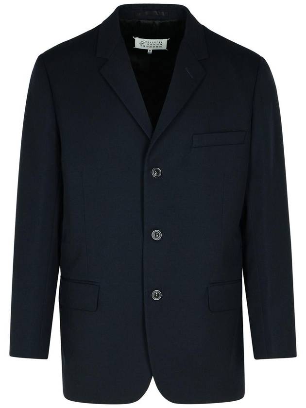 Maison Margiela Navy Virgin Wool Blazer - MAISON MARGIELA - BALAAN 1