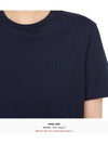 Embroidered Logo Cotton Short Sleeve T-Shirt Navy - TORY BURCH - BALAAN 9