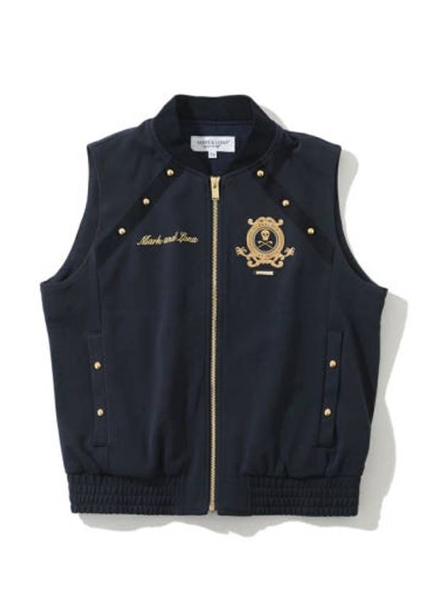 Prince Studded Zipper Vest Navy - MARK & LONA - BALAAN 1