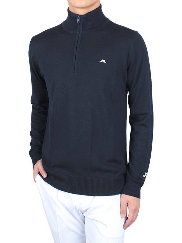 Kian Half Zip-Up Knit Top Navy - J.LINDEBERG - BALAAN 3