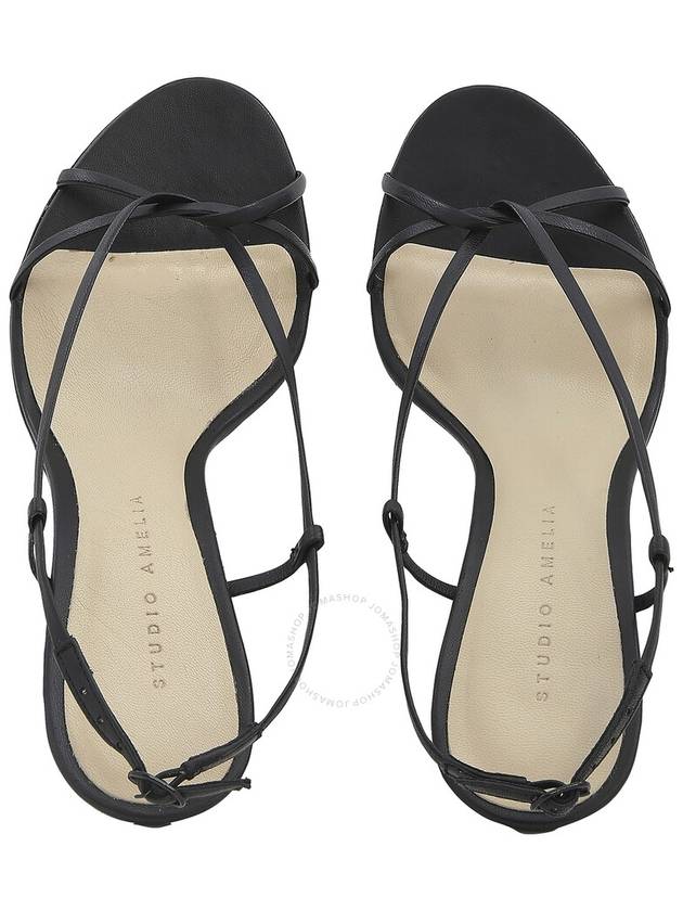 Studio Amelia Black Entwined 70 Leather Slingback Sandals, Brand Size 36 ( US Size 6 ) - STUDIO AMELIA - BALAAN 3