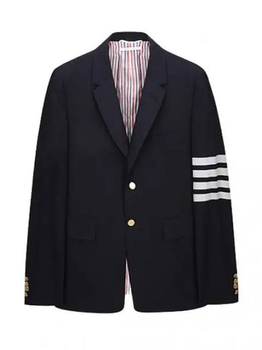 Classic fit diagonal stripe plain weaving wool jacket men s suit blazer - THOM BROWNE - BALAAN 1