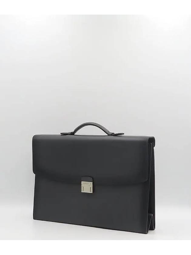 113320 Gray color leather Meisterst ck Sfumato single gusset briefcase - MONTBLANC - BALAAN 3