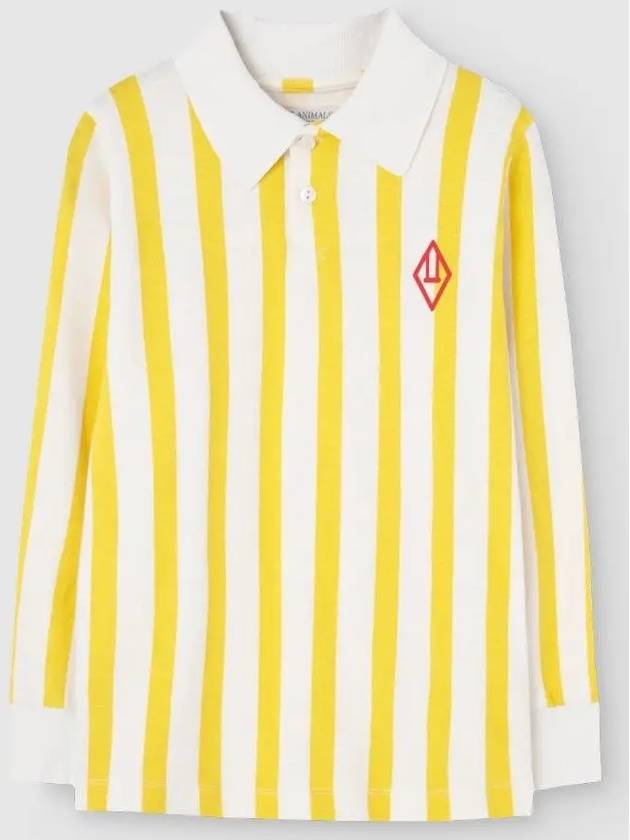 Kids Yellow Stripe Eel Polo T Shirt F24021 221GC - THE ANIMALS OBSERVATORY - BALAAN 3