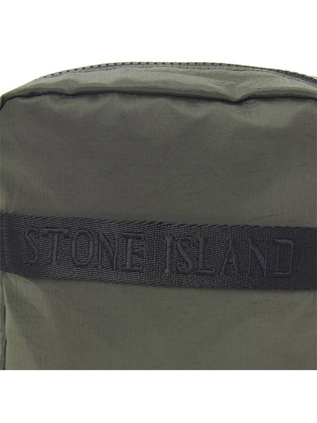 Logo Nylon Cross Bag Musk Green - STONE ISLAND - BALAAN 9