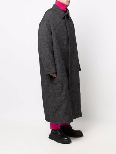 Oversized Wool Single Coat Black - AMI - BALAAN 2