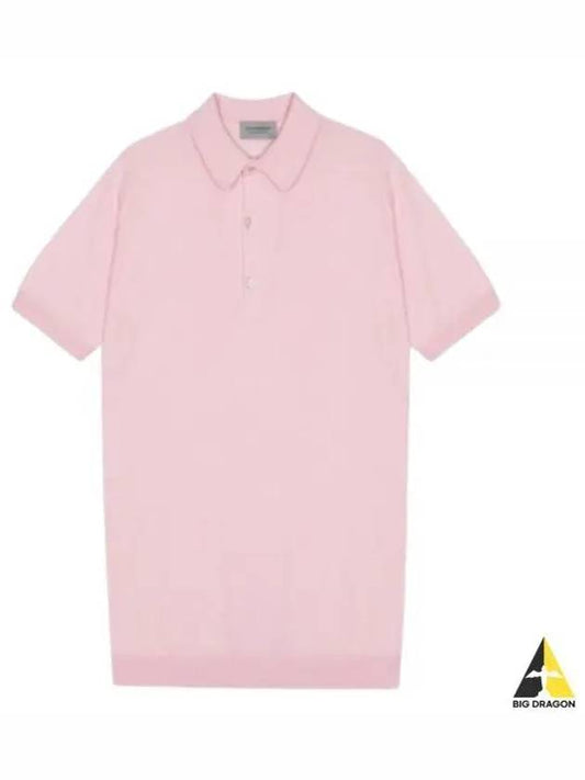 Adrian Mallow Pink Polo Knit - JOHN SMEDLEY - BALAAN 1