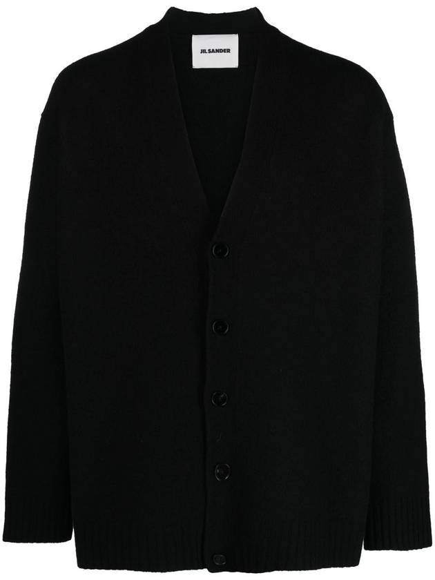 Voile Wool Cardigan Black - JIL SANDER - BALAAN 2